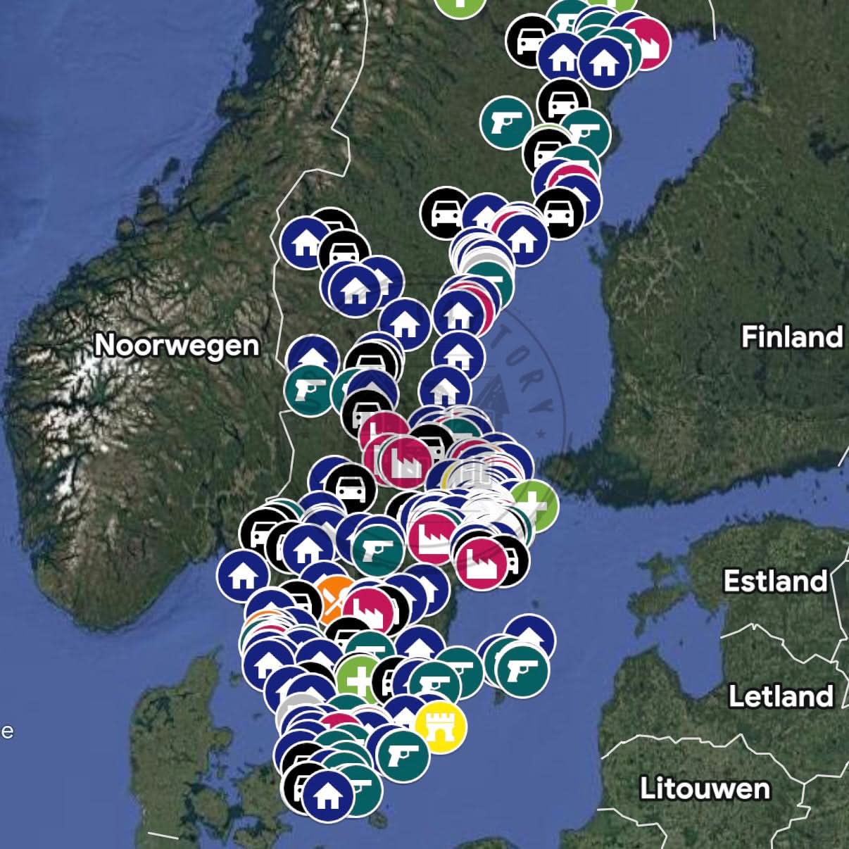 Sweden Urbex Map - 350+ Locations